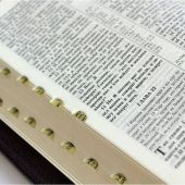 Библия каноническая 047 ZTI (темно-синий с бордовой вставкой, золотой обрез, молния, указатели)
