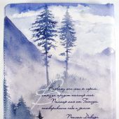 Библия каноническая 055 zti (голубой фон, горы, на молнии, серебряный обрез, индексы)