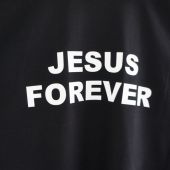 Футболка черная «Jesus forever», размер 2XL, 100 % хлопок (Западно-Уральская миссия)