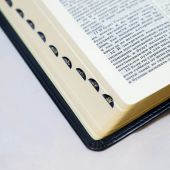 Библия каноническая 075 TI (синий переплет, терновый венец линии, золотой обрез, указатели)