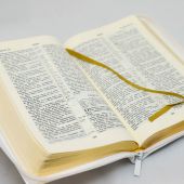 Библия каноническая 055 MZG (белая Сervo, гибкий переплет на молнии, золотой обрез)