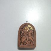 Икона Георгия Победоносца (глина) (27*39 мм)