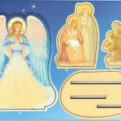 Сборная модель Вертеп с ангелом (из 4 деталей)