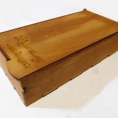Шкатулка деревянная для подарка в ассортименте 200*100*45 мм (Дюков)
