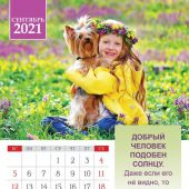 Календарь настенный перекидной на пружине 22*30 см. на 2021 год «Притяжение доброты»