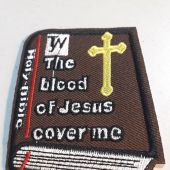 Нашивка «Tht blood of Jesus cover me» (термо)