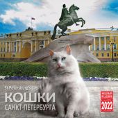 Календарь на скрепке на 2022 год «Кошки Санкт-Петербурга» (КР10-22088)