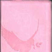 Библия каноническ 055ztig (иск. кожа, розовая, голубь, на молнии, золот. обрез, краев.ук) F4 7075